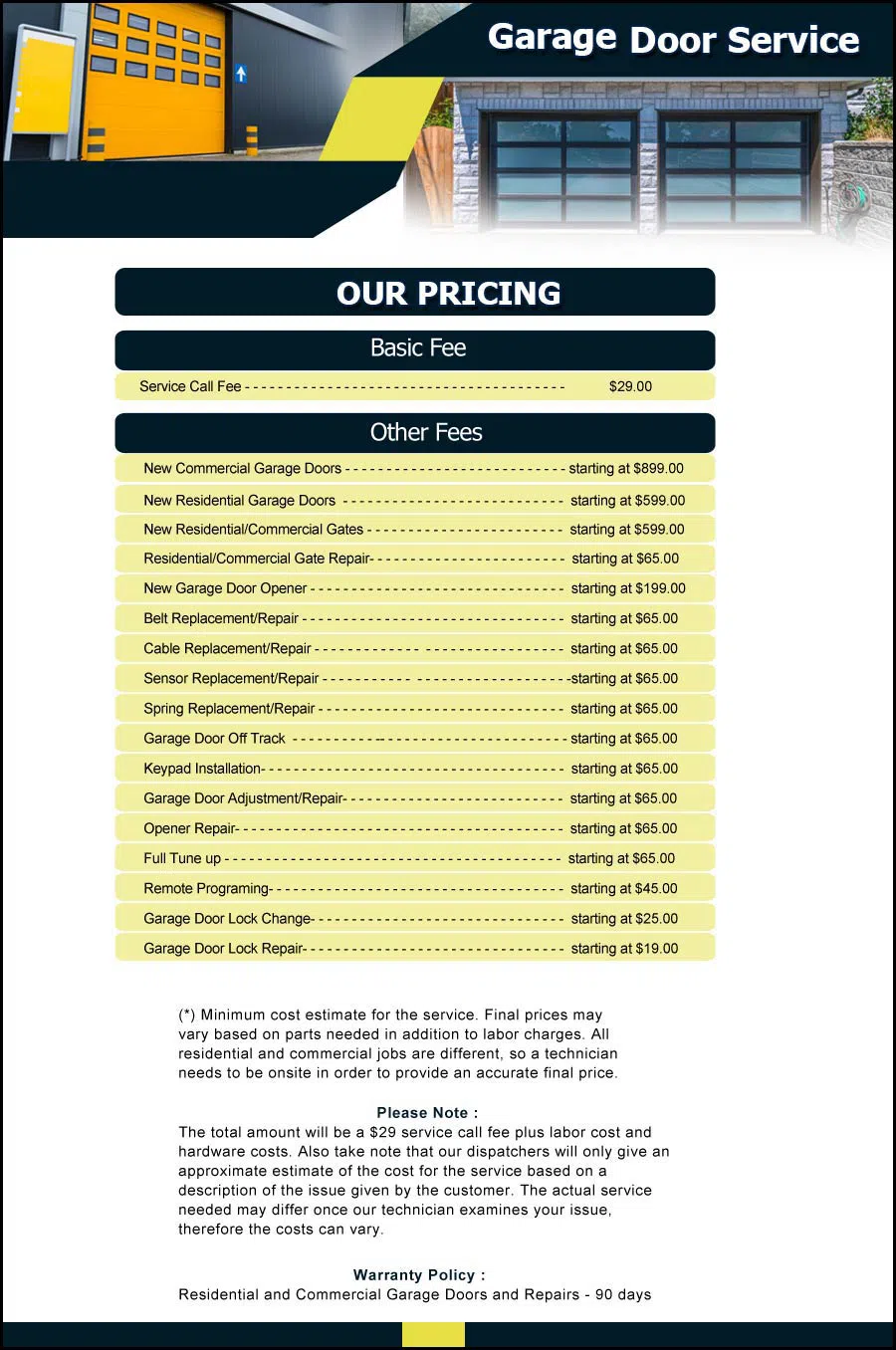 Garage Door & Opener Repairs Springfield, VA 571-290-6794